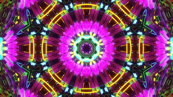 VJ Kaleidoscope Rainbow Motion Background 9
