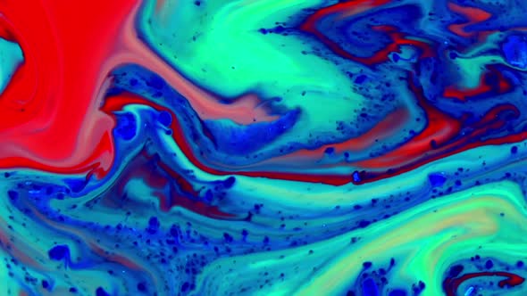 Hypnotizing In Detailed Surface Colorful Paint Spreads 12