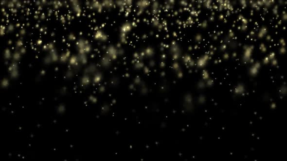 Alpha channel glitter sparkles falling on transparent background