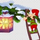 Christmas Lantern And Elf - VideoHive Item for Sale