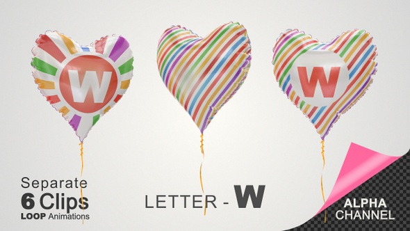 Balloons with Letter – W