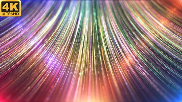 4 K Colorful Particle Streaks Rising