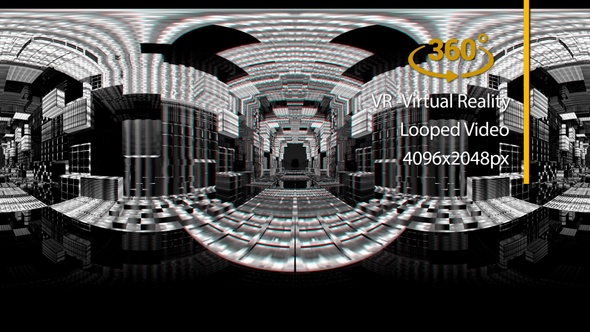 VR360 Tunnel Glitch 02 Virtual Reality.