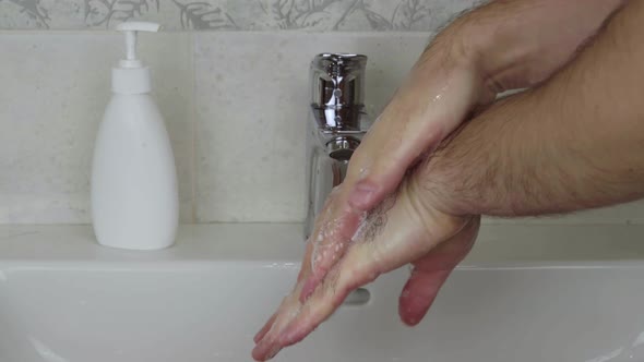 Coronavirus Pandemic Prevention. Correct Wash Hand