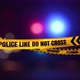Police tape with strobing lights in the background - VideoHive Item for Sale