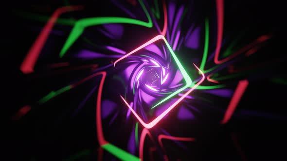 Animated looped wormhole a tunnel through space