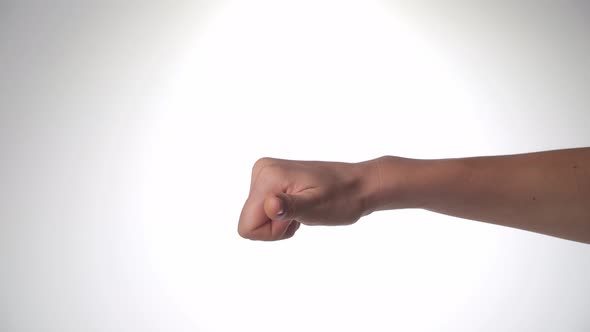 Women's Hand  Deceptive Gesture Thumb Shows Dislike Like