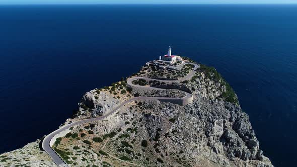 Far Formentor Lighthouse at Mallorca, Spain