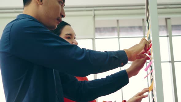 Business People Work on Project Planning Board alt