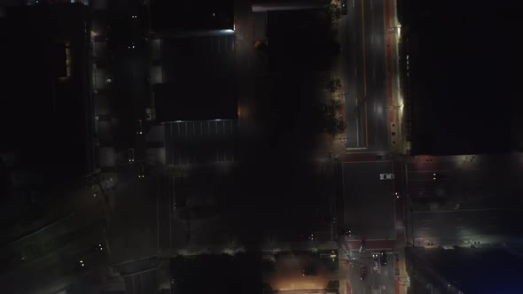 Aerial Birds Eye Overhead Top Down View of Wide Multilane Downtown Streets alt