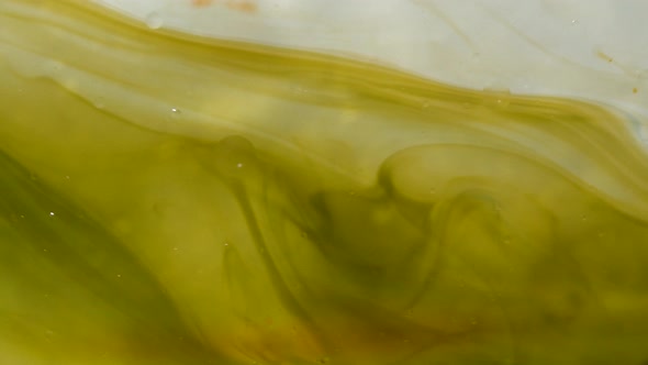Yellow Floating Oil Texture, Light Background