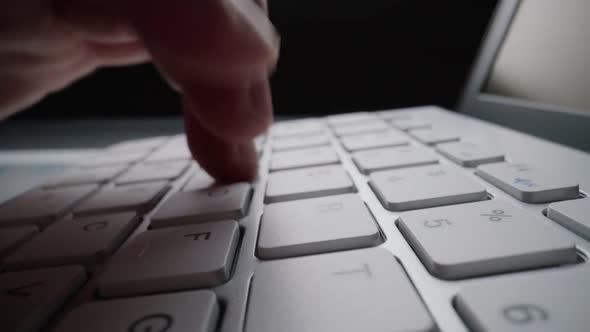 Closeup Time Lapse Typing on Keyboard with Fingers alt