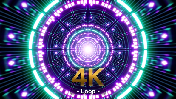 Traditional Pattern Tiles Neon VJ Loop alt