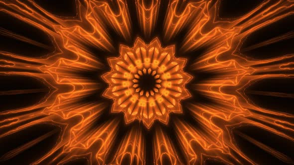 Orange glowing symmetrical pattern