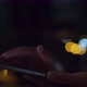 Woman Uses Flip Foldable Smartphone in Dark Room - VideoHive Item for Sale