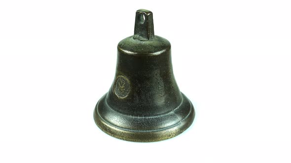 Rotating Antique Brass Bell.
