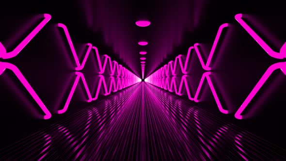 Abstract Pink Tunnel Loop