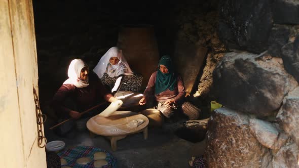 Village Women Making Bread alt