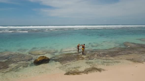 Young Couple on the Beach. alt