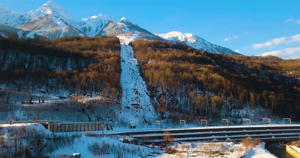 Causassian Mountains Sochi Estosadok Black Pyramid and Krasnaya Polyana Ski Resort
