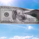 one hundred dollar bill banknote flutters in the wind as a flag - VideoHive Item for Sale