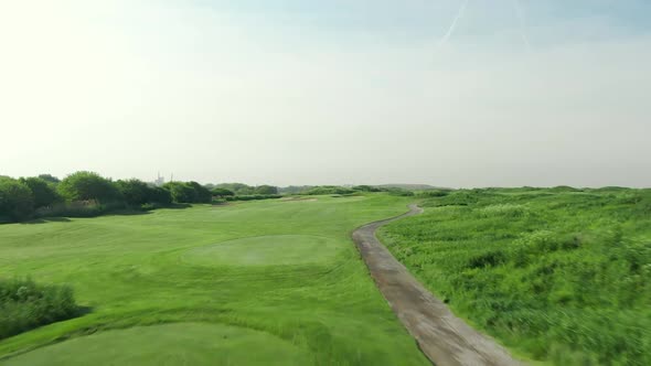 Beautiful Spring Golf Flyover