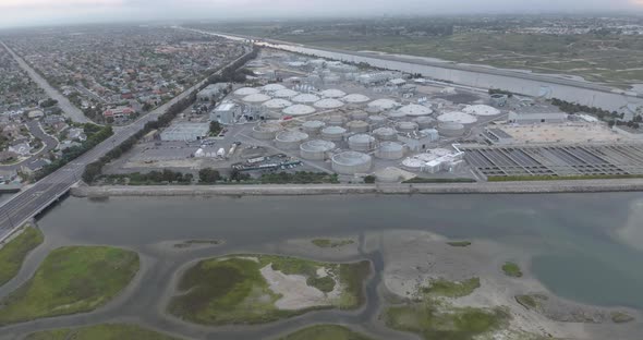 High Above a Water Treatment Plant