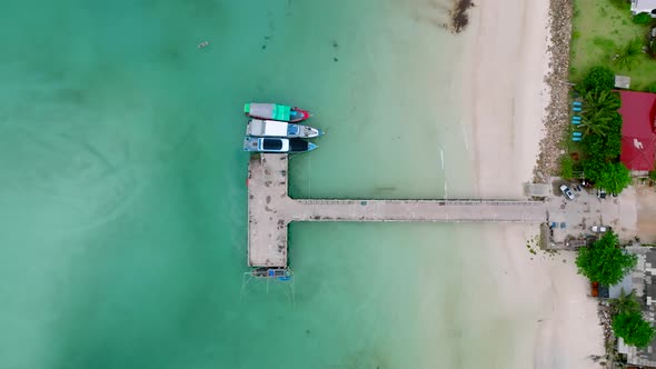 Aerial View of Malibu Beach in Koh Phangan Thailand alt