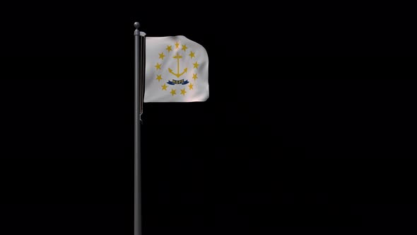 Flag Of Rhode Island And Providence Plantations With Alpha 4K alt