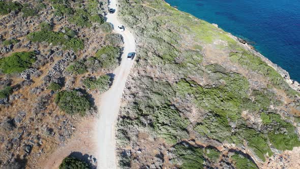 Aerial View of Kalydon Island, Crete, Greece