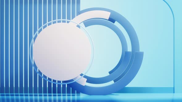 3D geometric space background alt