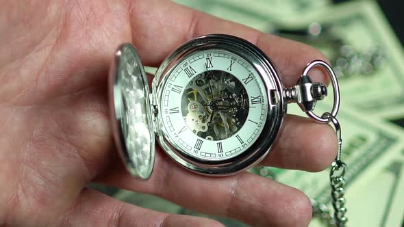 Detailed View of Watch Mechanism. Better Late Than Never, Person Wasting Time alt