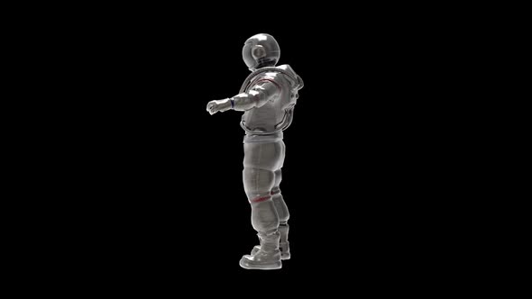 Astronauts float in outer space