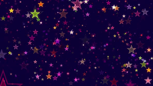 Stars Flowing With Glitterng Stars