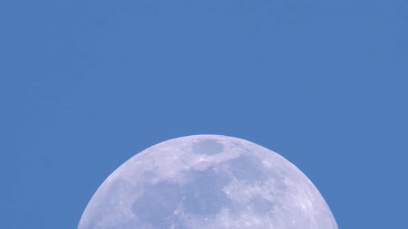 Moon Crosses the Blue Sky Continuously