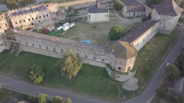 Ruined Medzhybizh Castle Situated at Southern Bug Rivers, Ukraine alt