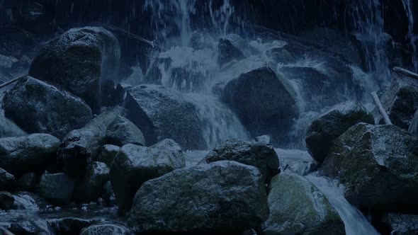 Passing Waterfall In The Evening alt