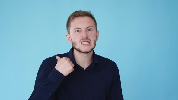 Threaten Gesture Violence Harassment Angry Man Gif alt