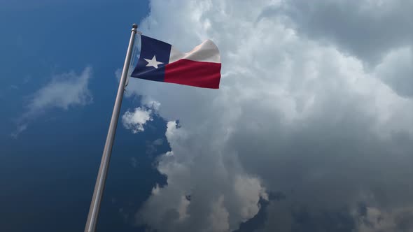 Texas State Flag Waving 4K alt
