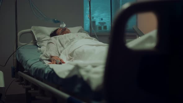 Patient Connected Artificial Breathing Tubes in Hospital Intensive Care Unit alt