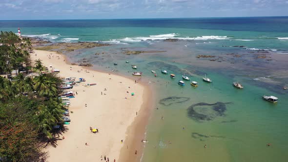Tropical travel destinations at brazilian northeast. Salvador Bahia Brazil. alt