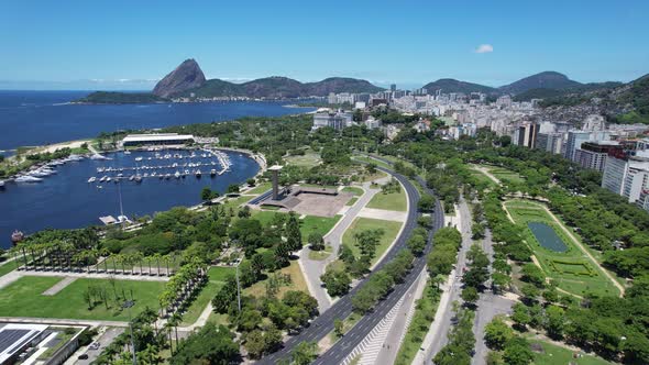 Panoramic view of downtown Rio de Janeiro Brazil at sunny day alt