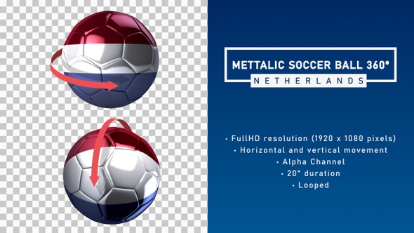 Metallic Soccer Ball 360º - Netherlands