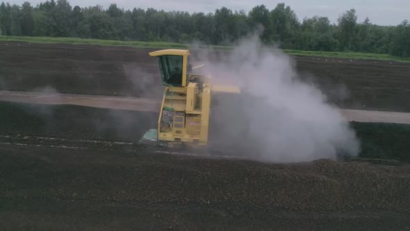 Tractor Processes Bird Droppings