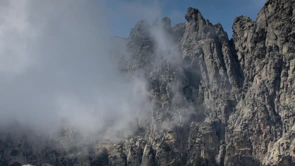 Bavella Corsica Wild Nature Mist Fog mountains rock alt
