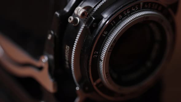 The old vintage soviet Rangefinder medium format film camera, released in USS alt