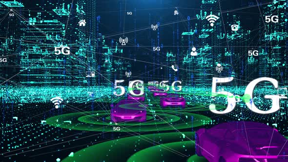 5g Smart City Internet Of Vehicles Automatic Driving Unmanned Vehicle alt