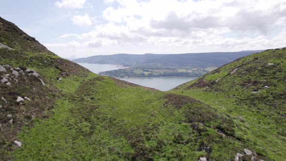 View of the Mountainous Scottish Landscape on the Holy Isle alt