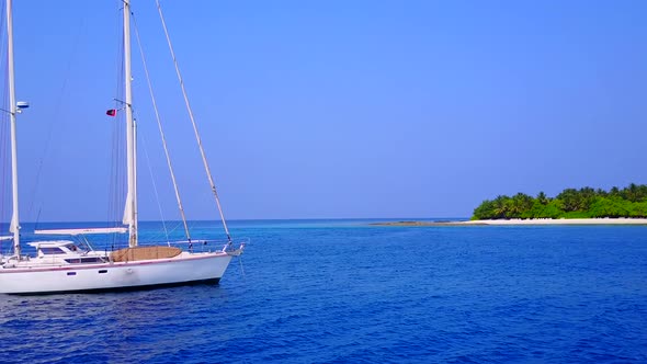 Aerial drone landscape of shore beach break by water and sand background alt