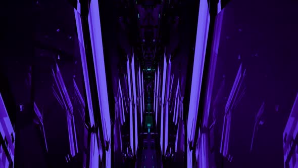 A 3d Illustration of  FHD 60 FPS Violet Corridor
